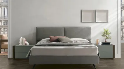 Letto in tessuto imbottito Set di Tomasella